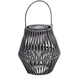 Siva LED lanterna sa solarnim panel (visina 17 cm) Juny –