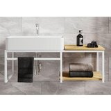 MID.YOU kombiniran umivalnik bitila 100, bela, barva hrasta | Shoptok.si