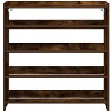 vidaXL Regal za čevlje dimljen hrast 80x25x81 cm inženirski les | Shoptok.si
