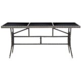  Vrtni stol sivi 170 x 80 x 74 cm od poliratana | shoptok.hr