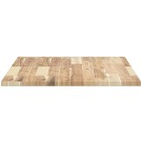 Stolna ploča 80 x 60 x 2 cm pravokutna od masivnog drva bagrema | shoptok.hr