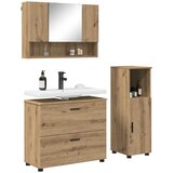  Set namještaja za kupaonicu 3 kom. Umjetnički hrast Smeđa 76,5 x 35 x 64 cm | Shoptok.si