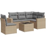  6-dijelni set vrtnih sofa s jastucima bež od poliratana | shoptok.hr