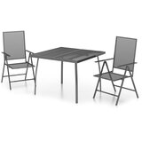  3-dijelni vrtni blagovaonski set antracit čelični | Eponuda.com