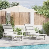 vidaXL sončne ležalnice 2 kosa bela 162x53x98.5 cm HDPE | Shoptok.si