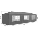Multi Garden komercijalni vrtni paviljon šator – 3 × 9 m, 8 zidova, sivi | shoptok.hr