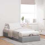 vidaXL Otomanski posteljni okvir brez vzmetnice siv 90x190 cm blago Cene