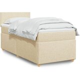  The Living Store Box spring postelja z vzmetnico krem 80x200 cm blago - Box Spring Postelja, (21458127) Cene