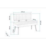 Hanah home trpezarijska klupa Vina 0701 1 GreyAtlantic | ePonuda.com