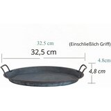 FUNLY MEE Rustikalen kovinski servirni pladenj - 30 cm | Shoptok.si