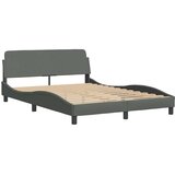  Okvir za krevet bez madraca tamnosivi 140 x 190 cm od tkanine | shoptok.hr