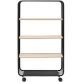 5five Poslužni sto/mobilna polica COLGE 97x55 cm crna/bež | Eponuda.com