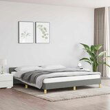Maison Chic Posteljni okvir - Dvoposteljna postelja - Zakonska postelja brez vzmetnice temno siv 160x200 cm blago-J4380, (21775810) | Shoptok.si