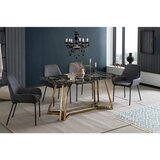 MID.YOU JEDILNA MIZA, črna, zlate barve | Shoptok.si