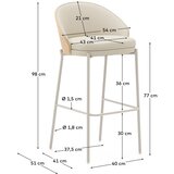 Kave Home Bež/u prirodnoj boji barska stolica (visine sjedala 77 cm) Eamy – | shoptok.hr