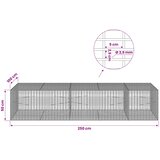  Gabion s žicom debljine 3,5 mm i mrežom 5x2,5 cm 250x100x50 cm | shoptok.hr