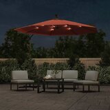  Konzolni vrtni suncobran s LED svjetlima 350 cm terakota | shoptok.hr