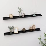 Maison Chic 2 kosi Stenske Police - Viseče police črna 100x9x3 cm, (21793633) | Shoptok.si