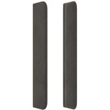  Posteljno vzglavje temno sivo 83x16x118/128 cm žamet, (20794607) | Shoptok.si