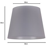  duolla - abažur za podnu lampu classic l E27, ø 38 cm, siva | Eponuda.com