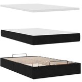 vidaXL Otomanski posteljni okvir z vzmetnico črn 120x200 cm žamet | Shoptok.si
