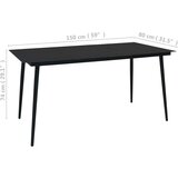  5-dijelni vrtni blagovaonski set od PVC ratana crni | shoptok.hr