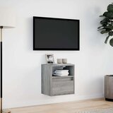 vidaXL Zidni TV ormarić s LED svjetlima siva boja hrasta 41x31x45 cm | shoptok.hr