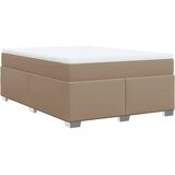  s oprugama i madrac cappuccino 140x190cm od umjetne kože | shoptok.hr