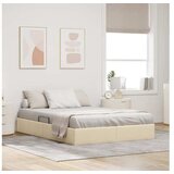  Otoman krevet s pohranom Krema 140 x 200 cm tkanina - Krema 140 x 200 cm | shoptok.hr