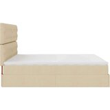  Otomanski okvir kreveta s madracima krem 200x200cm od tkanine | shoptok.hr