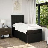 vidaXL Box spring postelja z vzmetnico črna 90x200 cm blago | Shoptok.si