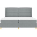  s opruga kutije Svijetlo siva 200 x 200 cm tkanina | shoptok.hr