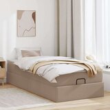 vidaXL Okvir kreveta s madracem cappuccina 90x190cm umjetna koža | shoptok.hr