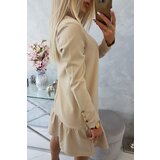 Kesi Dress with a flounce beige | shoptok.hr