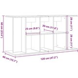 vidaXL Stojalo za akvarij starinski les 120x40x60 cm inženirski les | Shoptok.si