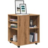 vidaXL Omarica na kolesih artisan hrast 60x53x72 cm inženirski les | Shoptok.si