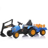 Veliki Traktor na akumulator 12V sa daljinskim upravljačem, prikolicom i kašikom - Plavi (Poklon Lopata + Grabulje) Cene