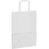  Papirnate vrećice 250 kom s ručkama bijele 21x11x28 cm | shoptok.hr