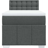 vidaXL Krevet s oprugama i madracem tamnosivi 90x200 cm od tkanine | shoptok.hr