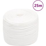 vidaXL Vrv za čoln popolnoma bela 10 mm 25 m polipropilen cene