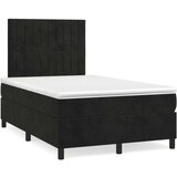 Box spring postelja z vzmetnico črna 120x200 cm žamet, (20791408) | Shoptok.si