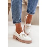 Kesi Women's moccasins with decoration eco leather white tialorae Cene