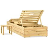  Ležaljka za sunčanje sa stolićem od impregnirane borovine | shoptok.hr