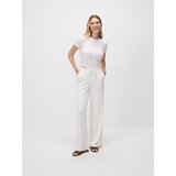 Reserved Hlače od strukturirane tkanine - krem | shoptok.hr