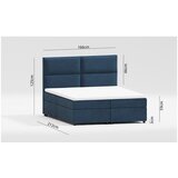 Ropez Tamno plavi boxspring krevet s prostorom za pohranu 160x200 cm – | shoptok.hr