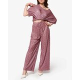 Resti Dark pink women's patterned pleated set - Clothing | Shoptok.si