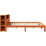 vidaXL Krevet s regalom za knjige bez madraca 180x200 cm od borovine | shoptok.hr