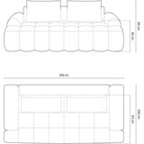 Cosmopolitan Design Svetlo rjava sedežna garnitura 200 cm Linz – | Shoptok.si