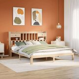 vidaXL Krevet s regalom za knjige bez madraca 180x200 cm od borovine | shoptok.hr