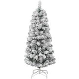 vidaXL Umetno Zložljivo Božično Drevo Zelena in bela 150 cm PVC | Shoptok.si